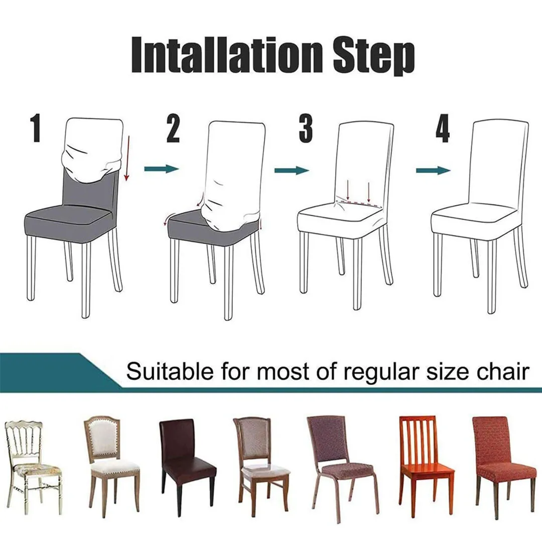 Imported Mash Fitted Chair Cover Maroon - Image 3