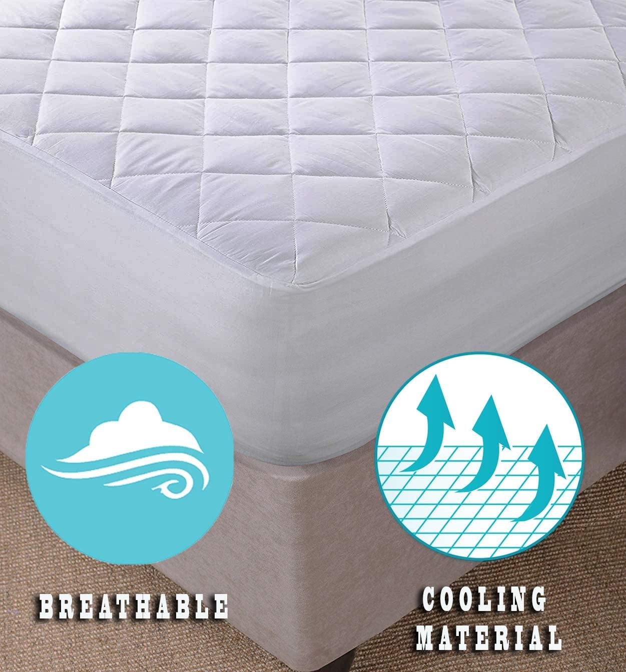 Quilted Water Proof Mattress Cover White - Image 4
